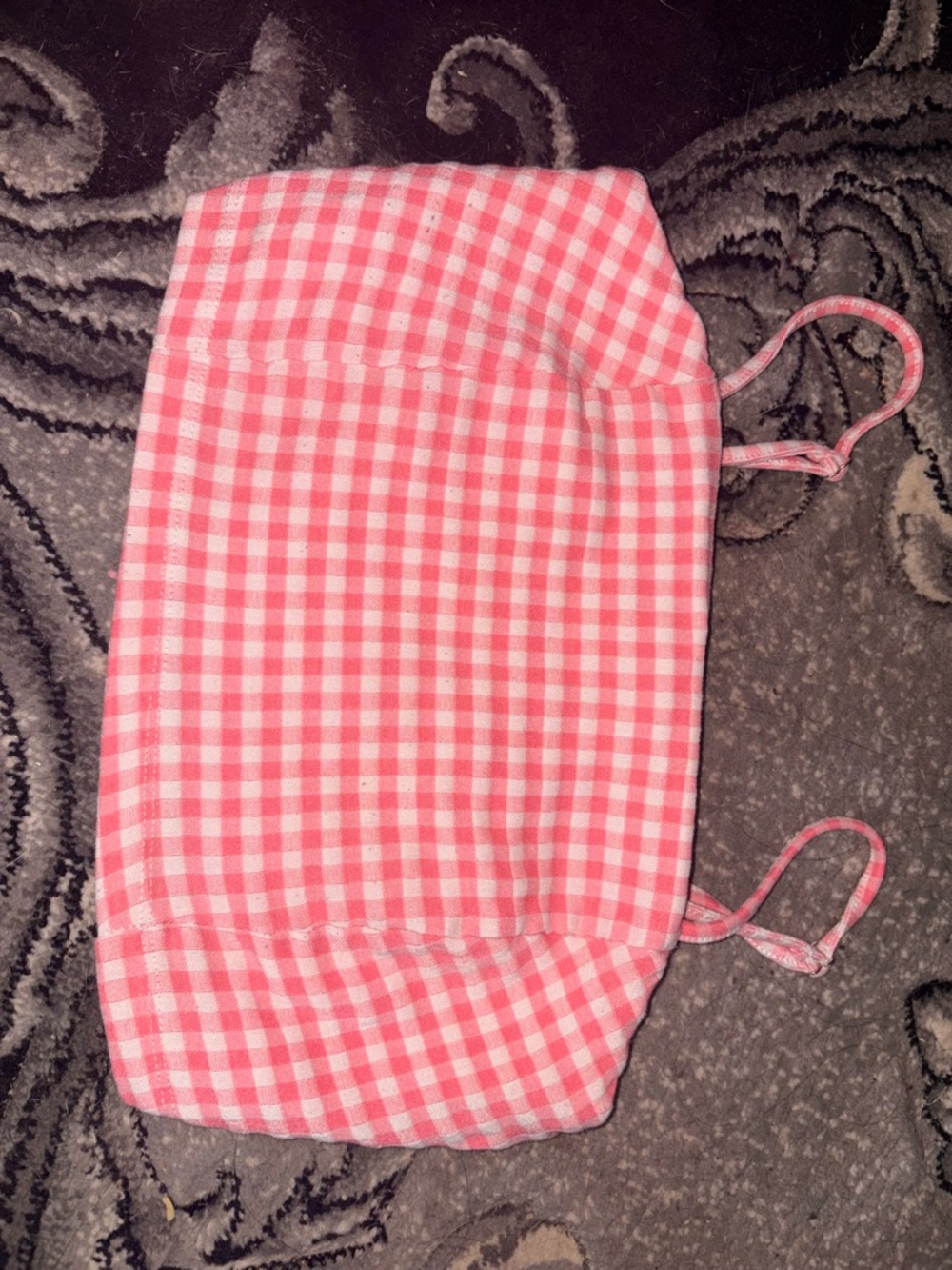 Pink checkered crop top